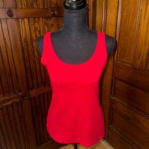 St. John's Bay Fitted Red Tank Top